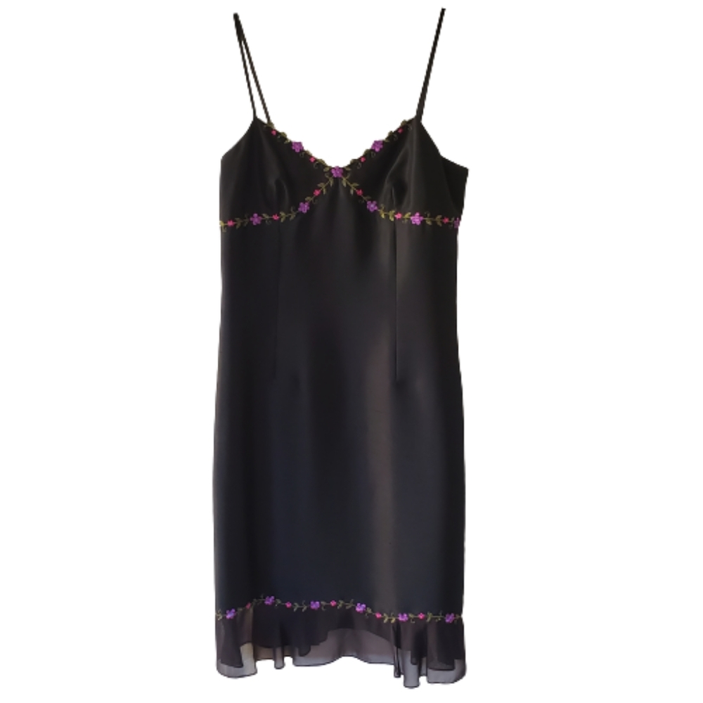 Vintage Ann Taylor silk evening dress with matching scarf